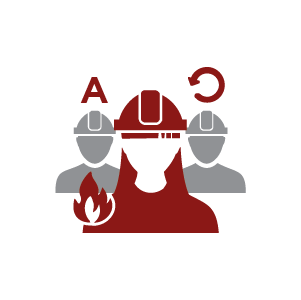 Curso de actualizaciòn para empleados sobre el equipo de emergencia contra incendios Riesgo alto